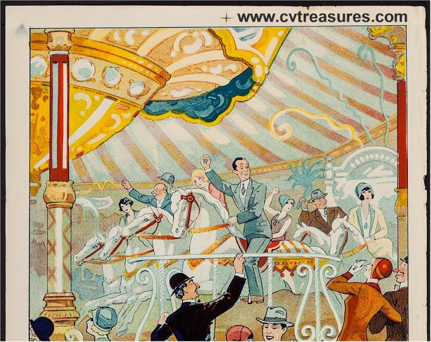 Carrousel Amusement Salon French Poster circa 1915-20