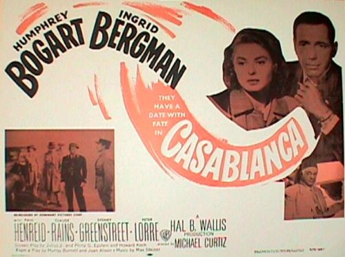 Casablanca Original Movie Poster Half Sheet, 1942 Bogart