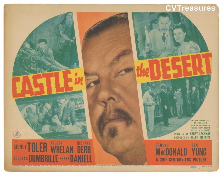 Charlie Chan Castle in Desert Vintage Title Card Movie Poster