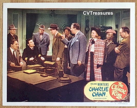 Charlie Chan Chinese Ring Vintage Film Poster lobby card