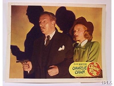 Charlie Chan - The Chinese Ring, 1947 Roland Winters lobby card