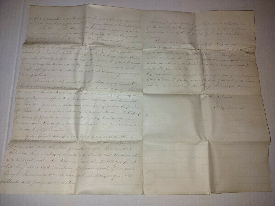 Civil War Brigadier General James Robinson Letter 1864