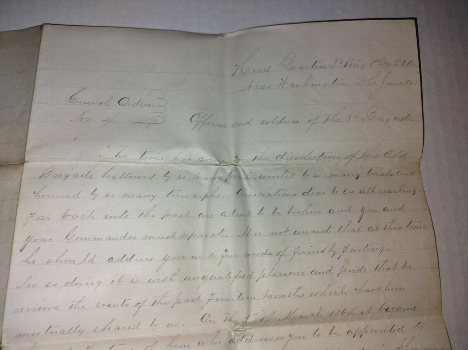 Civil War Brigadier General James Robinson Letter 1864