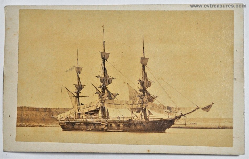 Civil War Fighting Navy Ship Vessel USS Savanna Photo CDV