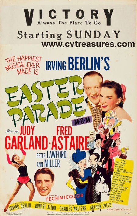 Easter Parade Original window card movie poster Judy Garland