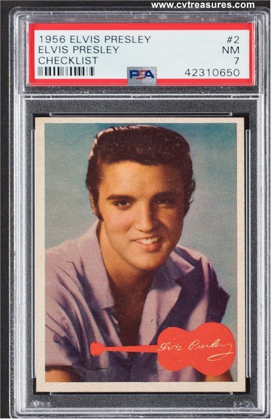 Elvis Presley Topps Checklist Card 1956 PSA 7 NM