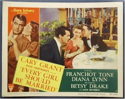 Every Girl Should Be Married, Cary Grant, 1948, Lobby Card