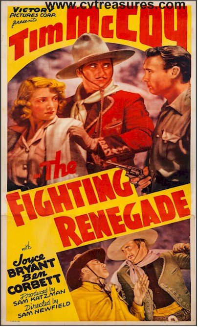 Fighting Renegade Original Western 3 Sht Movie Poster Tim McCoy