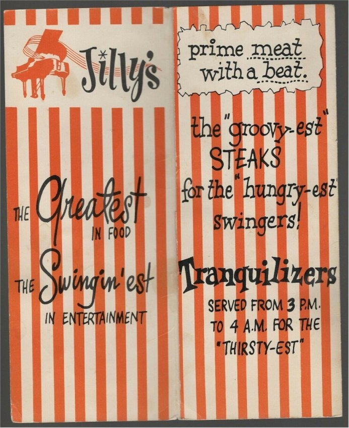 Frank Sinatra Authentic Signed Autograph Jilly's Menu  - Guaranteed Authentic