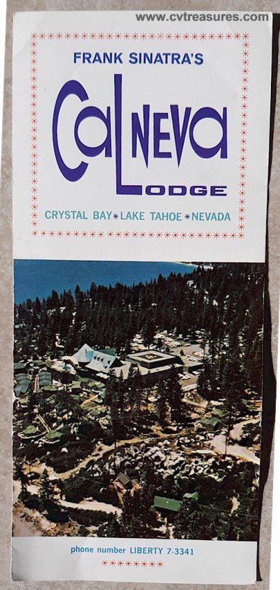 Frank Sinatra RARE Original Authentic Vintage CAL NEVA LODGE Travel Brochure Memorabilia