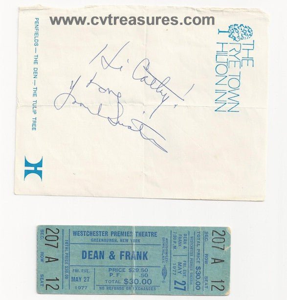 Frank Sinatra Vintage Autograph In Person 1977