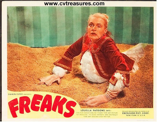 Freaks, RARE Original Lobby Card woman turn freak 1949