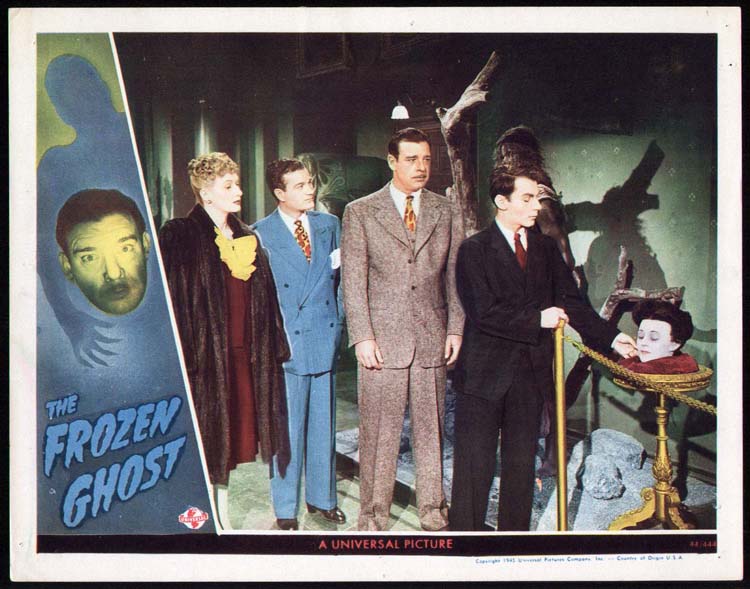 Frozen Ghost, 1945 Lon Chaney Jr Original lobby card