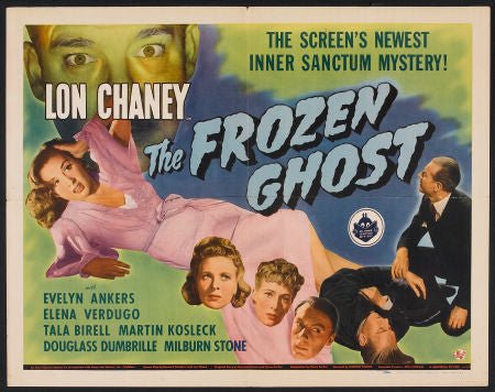 Frozen Ghost, Lon Chaney 1944 Vintage Movie poster 1/2 sheet