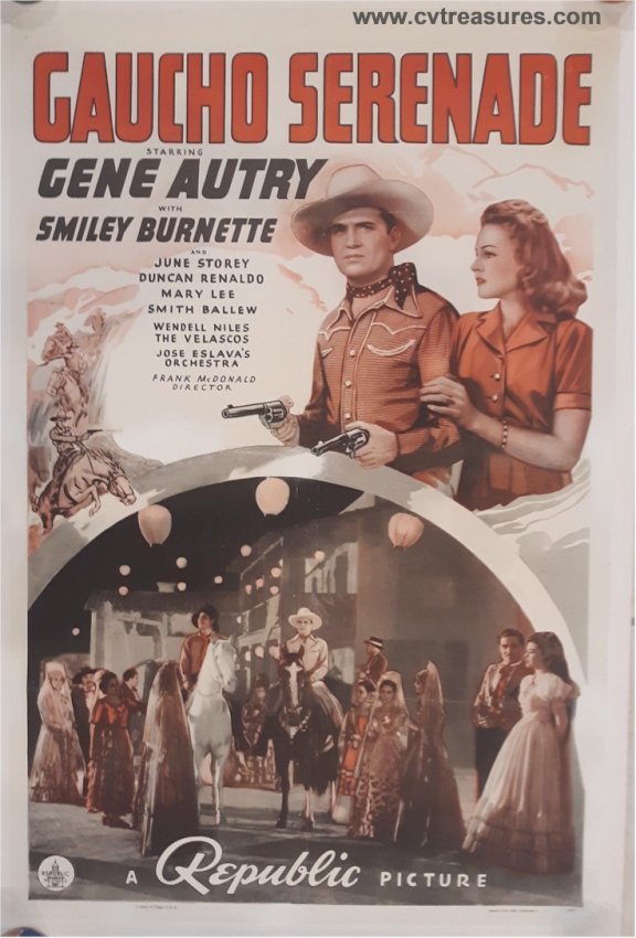 Gaucho Serenade Vintage Western Movie Poster Gene Autry