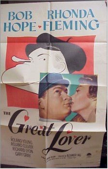 "Great Lover" Bob Hope one sheet 1949 Guaranteed Authentic