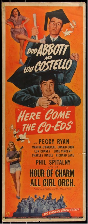 Here Come the Co-eds Abbott Costello Vintage Movie Poster