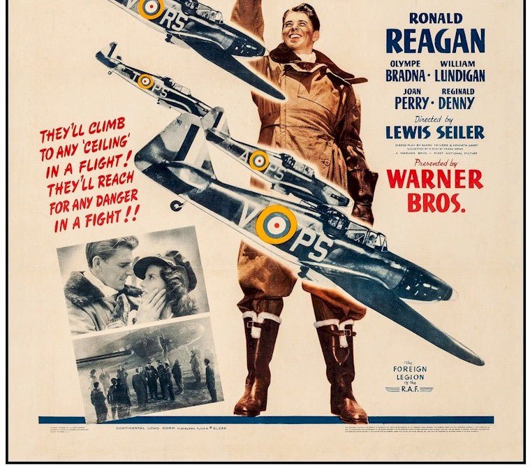 International Squadron Original Authentic Vintage Movie Theater Poster One Sheet aviation memorabilia Ronald Reagan 1941