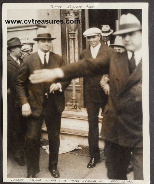 Jack Dempsey vs Gene Tunney Vintage Photo 1927 Jack leaves weigh