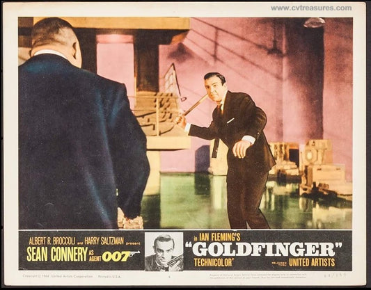 James Bond Goldfinger Vintage Lobby Card Movie Poster Connery