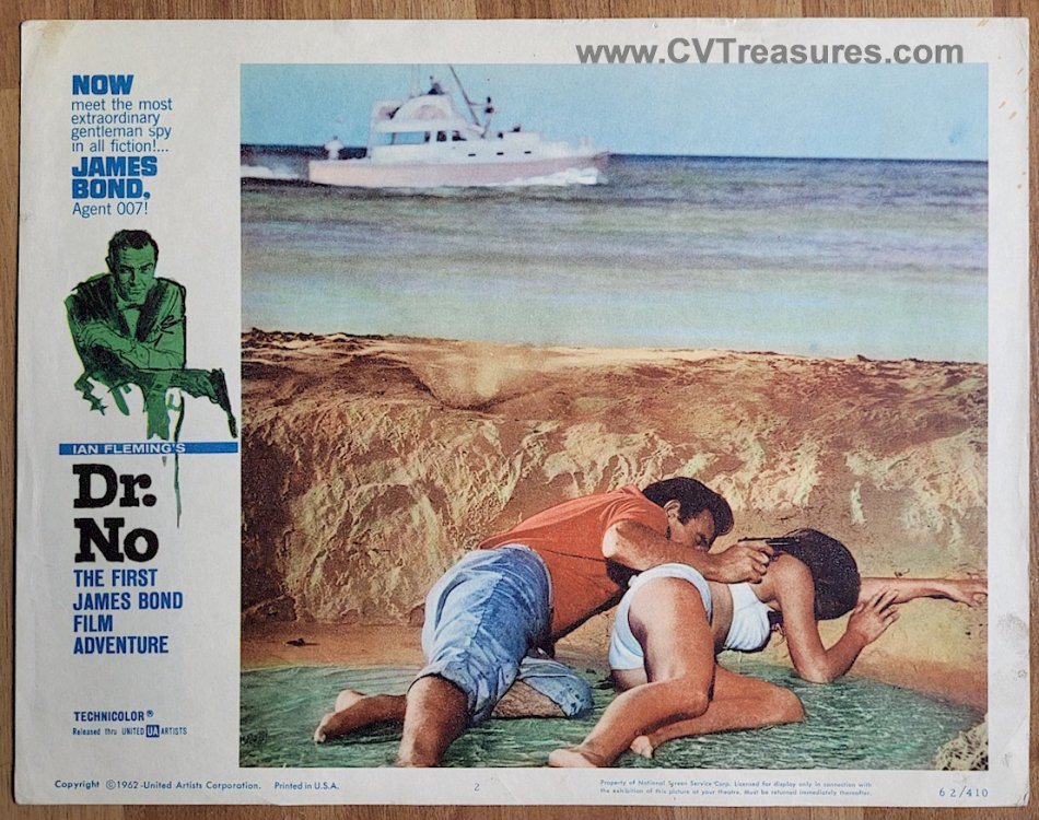 james Bond DR NO Original Vintage Lobby Card Movie Poster