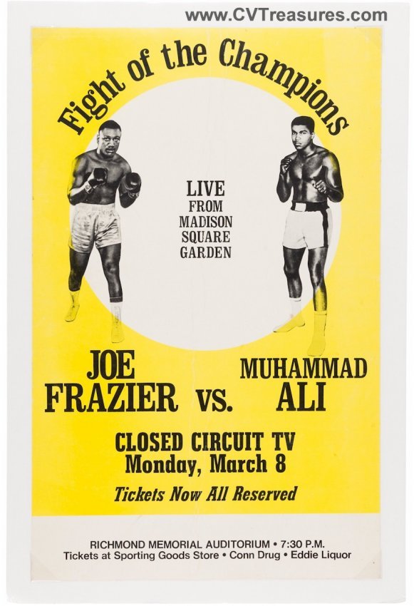 Joe Frazier Muhammad Ali Vintage Boxing Poster 1971