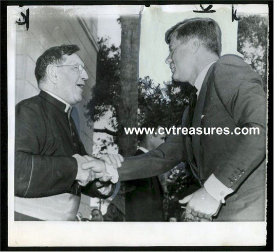 John Kennedy JFK Historic Photo with Jeremiah O'Mahoney 1961