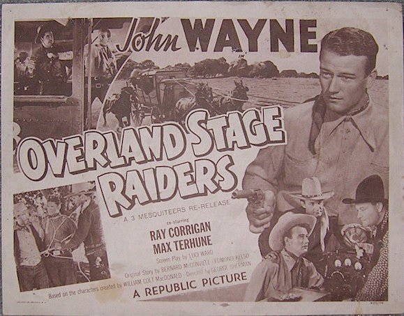 John Wayne, Overland Stage Raiders Title Card