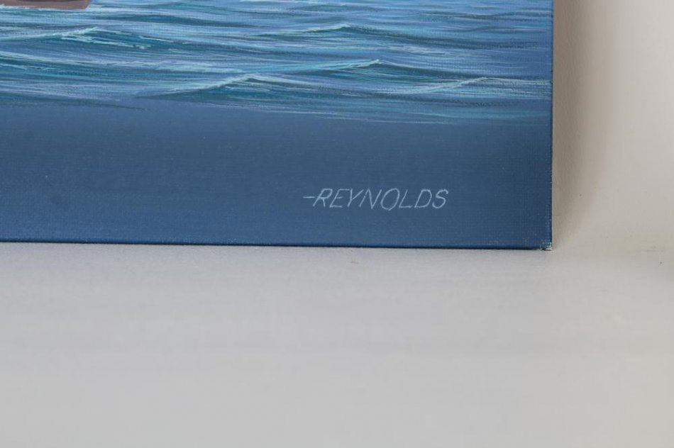 Keith Reynolds Seascapes Marine Painting Oil Art on Canvas Board Serpent