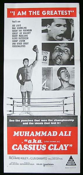 Muhammad Ali "aka Cassius Clay", 1970 Original Aussie Daybill