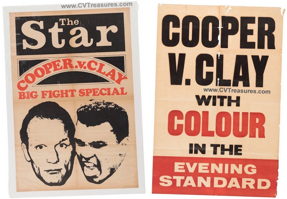 Muhammad Ali Henry Cooper British Vintage Boxing Fight Poster