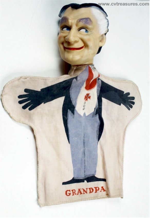 Munsters Grandpa Munster Toy Hand Puppet, 1964