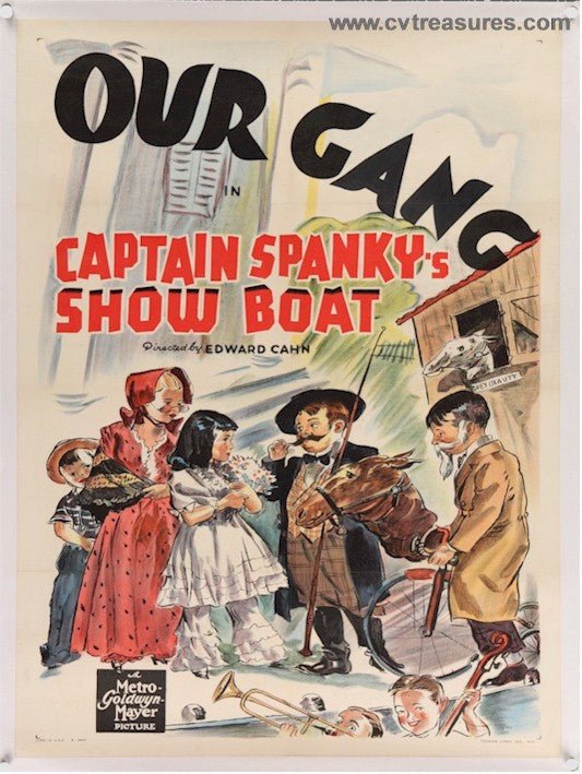 OUR GANG in CAPTAIN SPANKY'S SHOW BOAT Original authentic vintage Movie Theater Poster one sheet