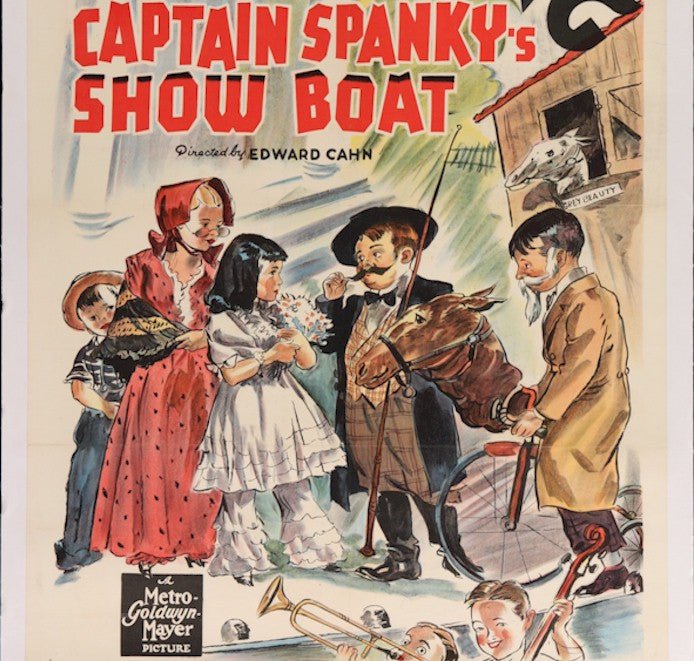 OUR GANG in CAPTAIN SPANKY'S SHOW BOAT Original Authentic vintage Movie Theater Poster one sheet