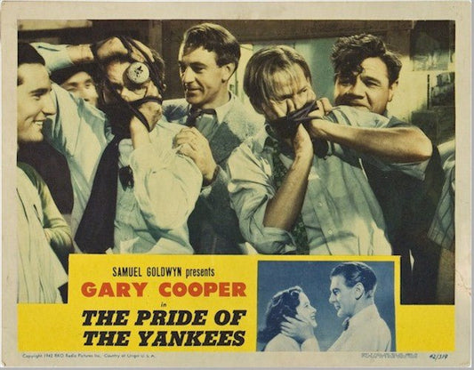 Pride of the Yankees, 1942 Gary Cooper lobby card w/Babe Ruth