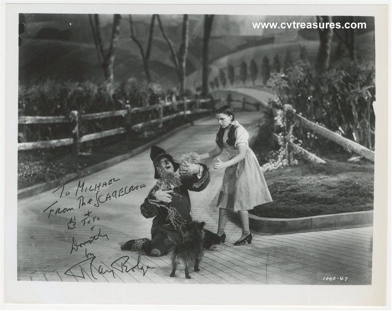 Ray Bolger Rare Autographed Signed "Wizard of OZ" Photo 