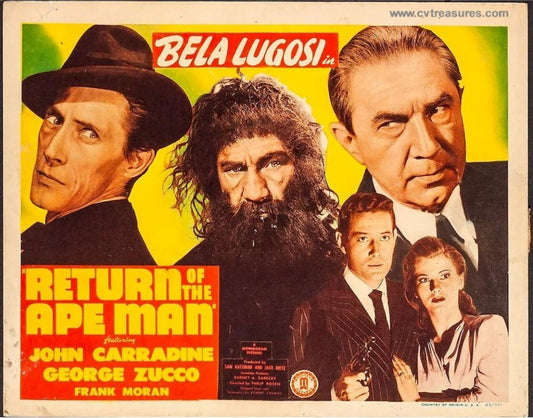 Return of the Ape Man, 1944 Bela Lugosi Classic Title Card