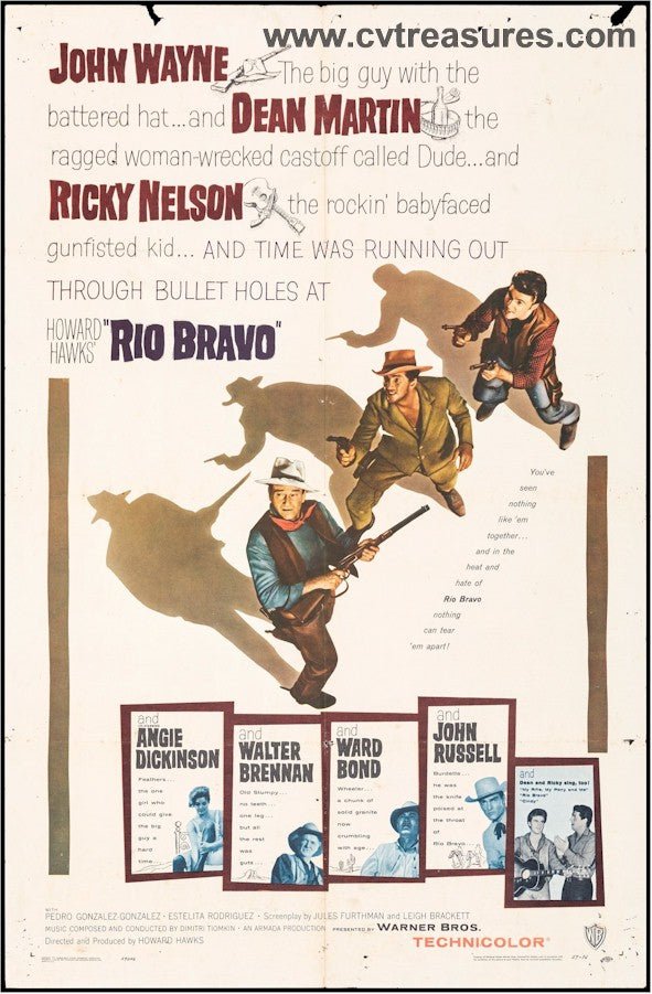 Rio Bravo Vintage Western Movie Poster One Sheet John Wayne