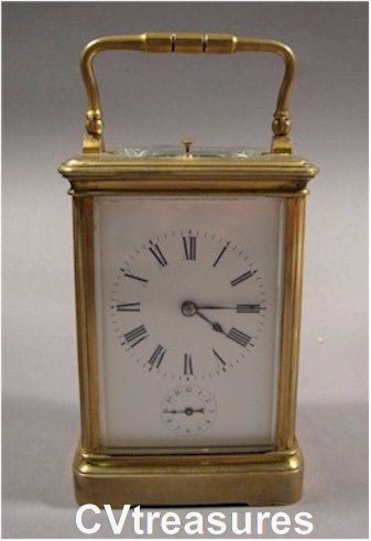 Spectacular 19th Century French Antique Vintage Carriage Clock