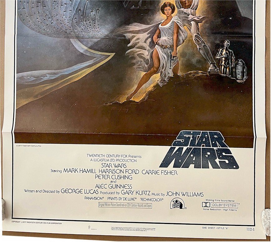 Star Wars Rare Authentic UNUSED First Printing Sci Fi Movie Poster One Sheet Authenticity Guaranteed