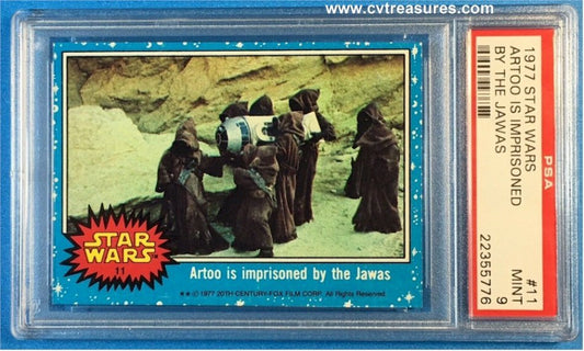 Star Wars Topps Card High Grade PSA 9 1977