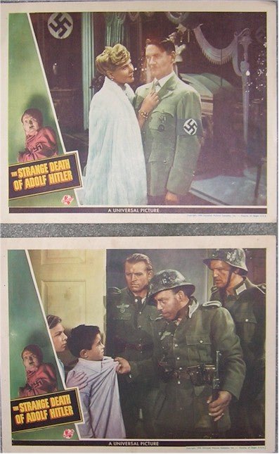 The Strange Death of Adolf Hitler, 1943 TWO lobby cards