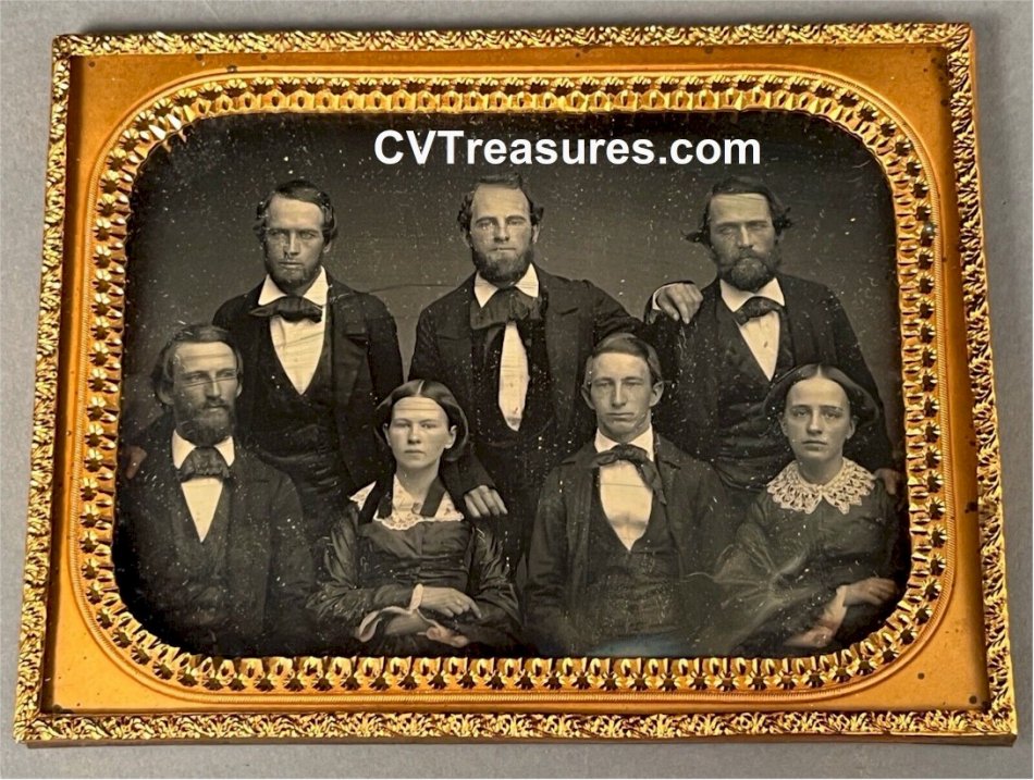 Daguerreotype Rare 1/2 Half Plate Family Civil War Antique Photo