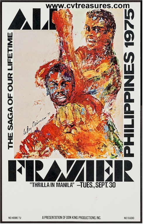 Muhammad Ali Joe Frazier Original Vintage Fight Poster 1975 : VINTAGE
