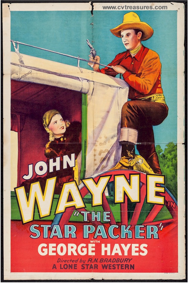 Star Packer Original Vintage Western Movie Poster John Wayne : VINTAGE